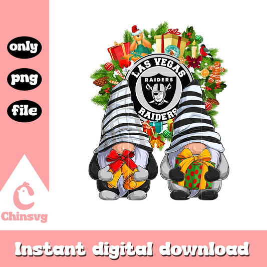 Gnome christmas vegas raiders png, las vegas raiders logo​​ png