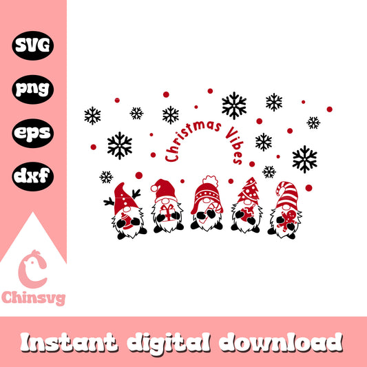 Gnomes christmas vibes svg, christmas vibes svg​, christmas gnomes​ svg