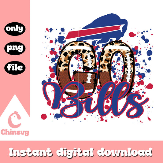 Go Bills leopard pattern design svg, nfl football logos svg