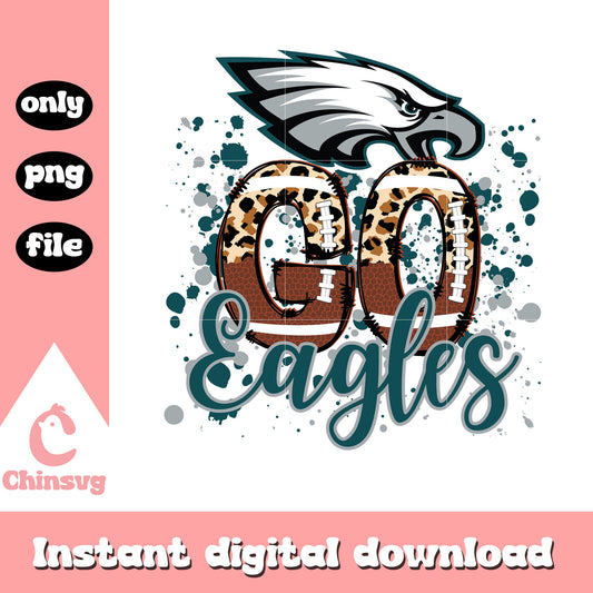 Go Eagles leopard pattern svg, nfl football team logos svg