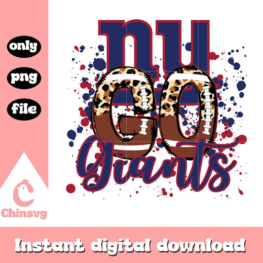 Go Giants leopard pattern logo design svg, nfl logo svg