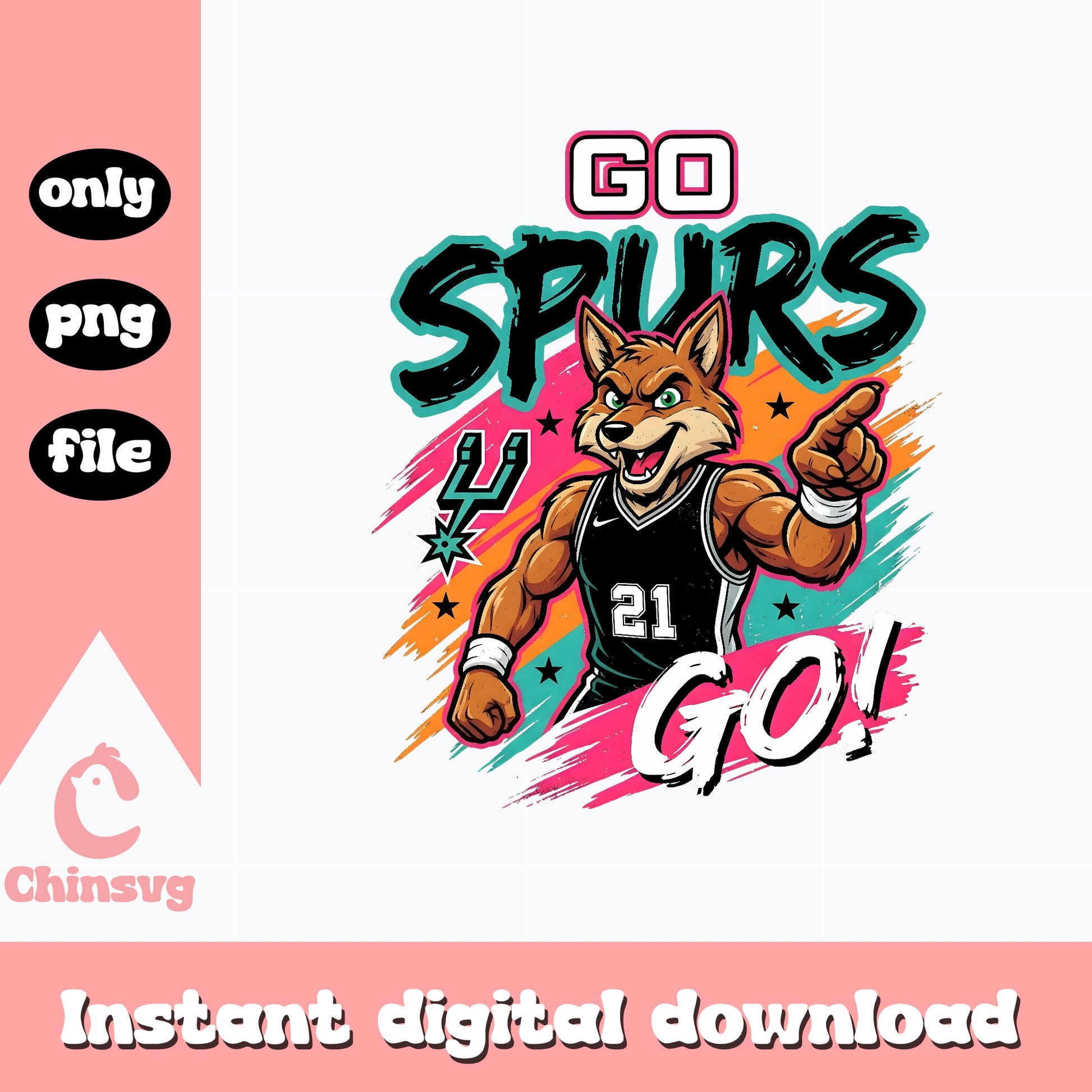 Go Spurs Go NBA Mascot PNG, San Antonio Spurs PNG, Basketball PNG