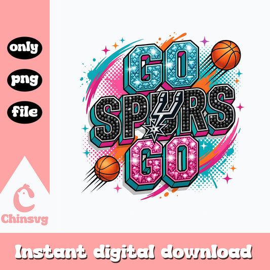 Go Spurs Go PNG, San Antonio Spurs Basketball, NBA Fan PNG