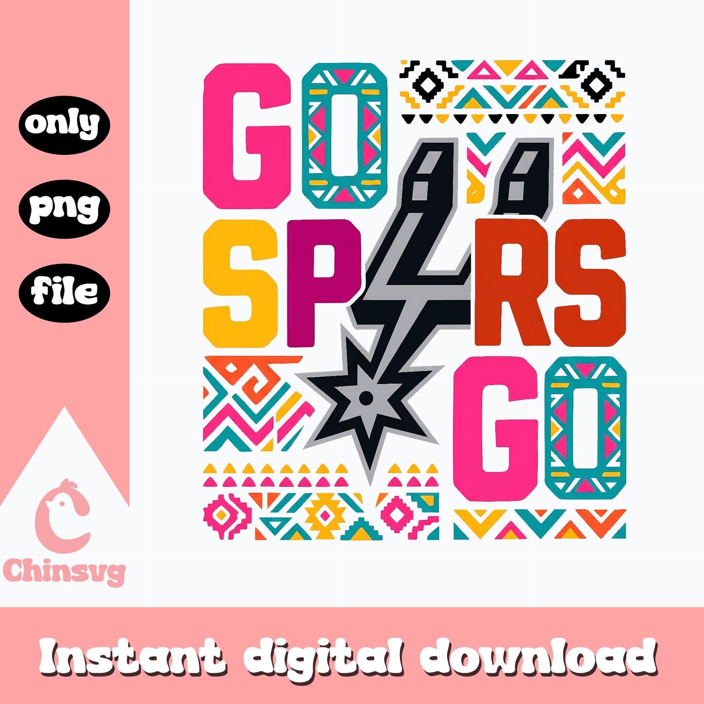 Go Spurs Go SVG, San Antonio Spurs Basketball, NBA Team PNG