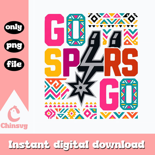 Go Spurs Go SVG, San Antonio Spurs Basketball, NBA Team PNG