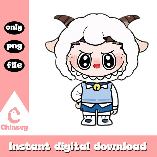 Goat labubu cute doll design png, labubu the monsters png – Chinsvg