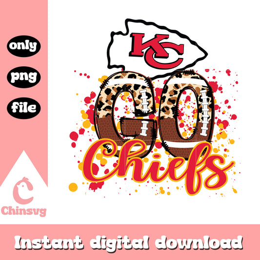 Go chiefs leopard pattern design svg, nfl teams logos svg