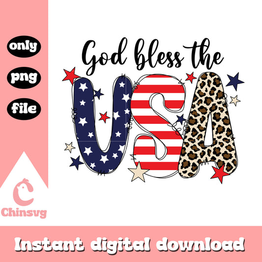 God bless the usa leopard font png, usa leopard font png