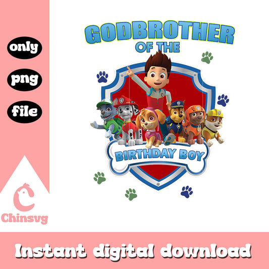 Godbrother of the birthday boy png, paw patrol team png
