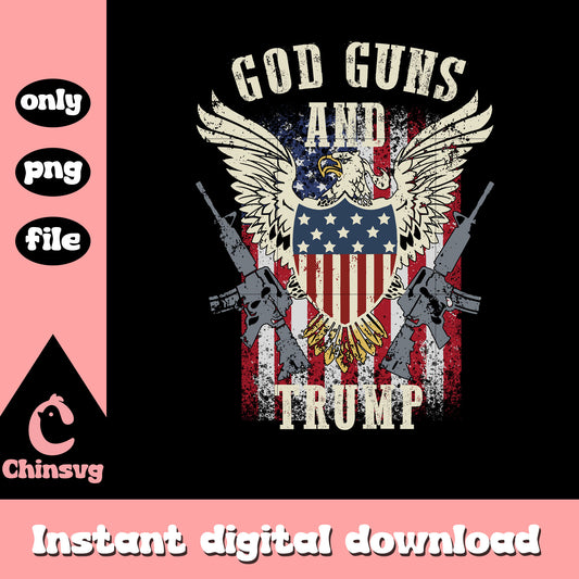 God guns and trump png, guns and eagle usa png, trump png