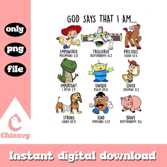 God says that I am toy story png, toy story characters png