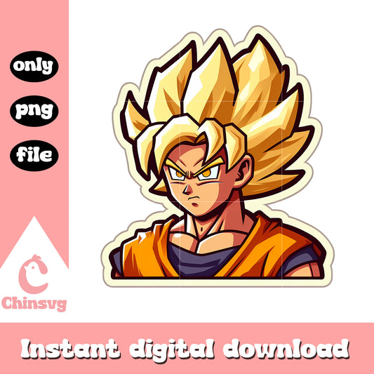 Goku transformation clipping png, dragon ball character png