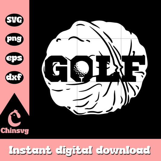 Golf nut logo white design svg, logo golf svg, trending svg