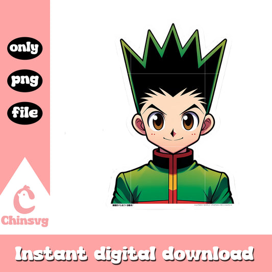 Gon Freecss face clipping png, Hunter X Hunter character png