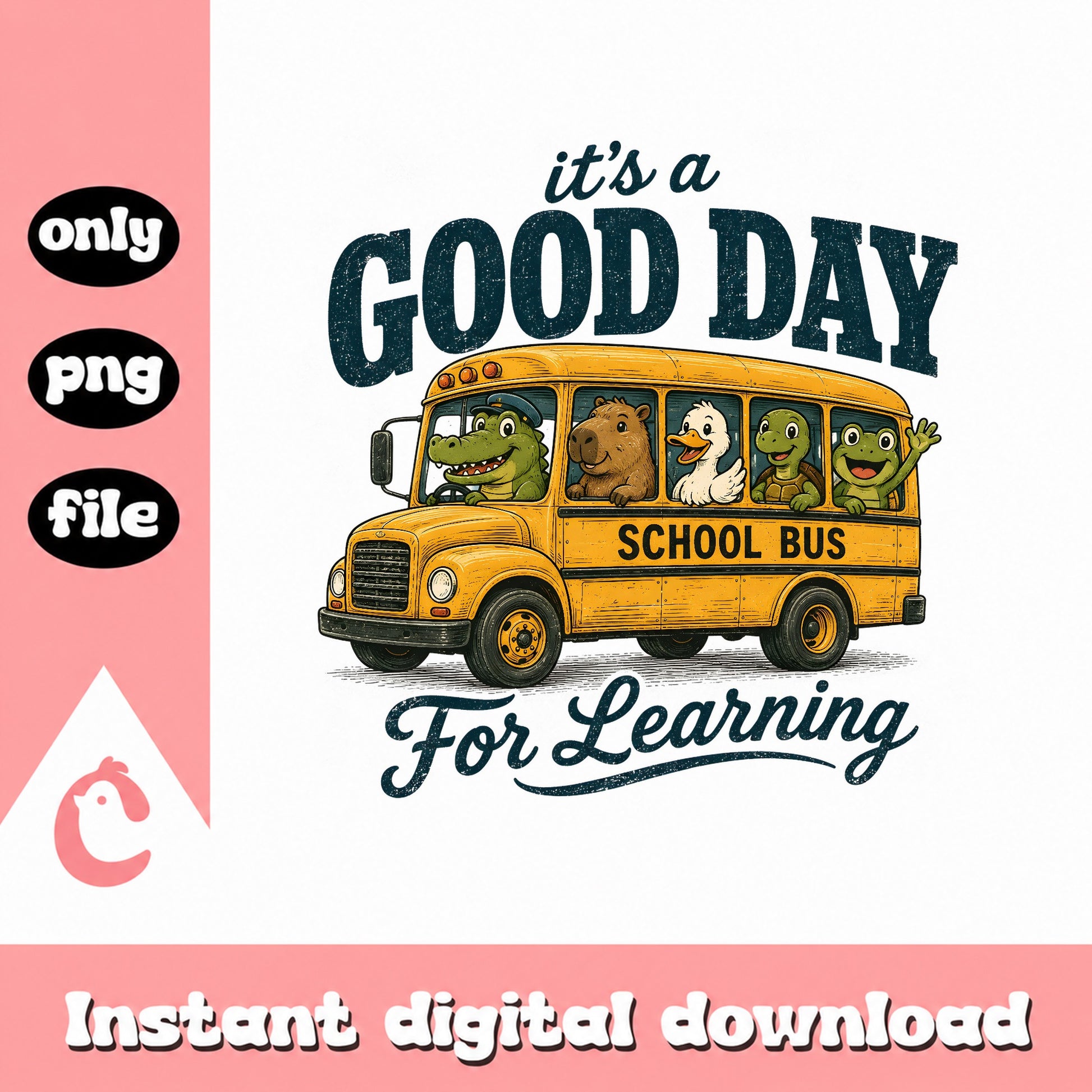 Good Day For Learning School Bus PNG, Back To School PNG, Teacher PNG