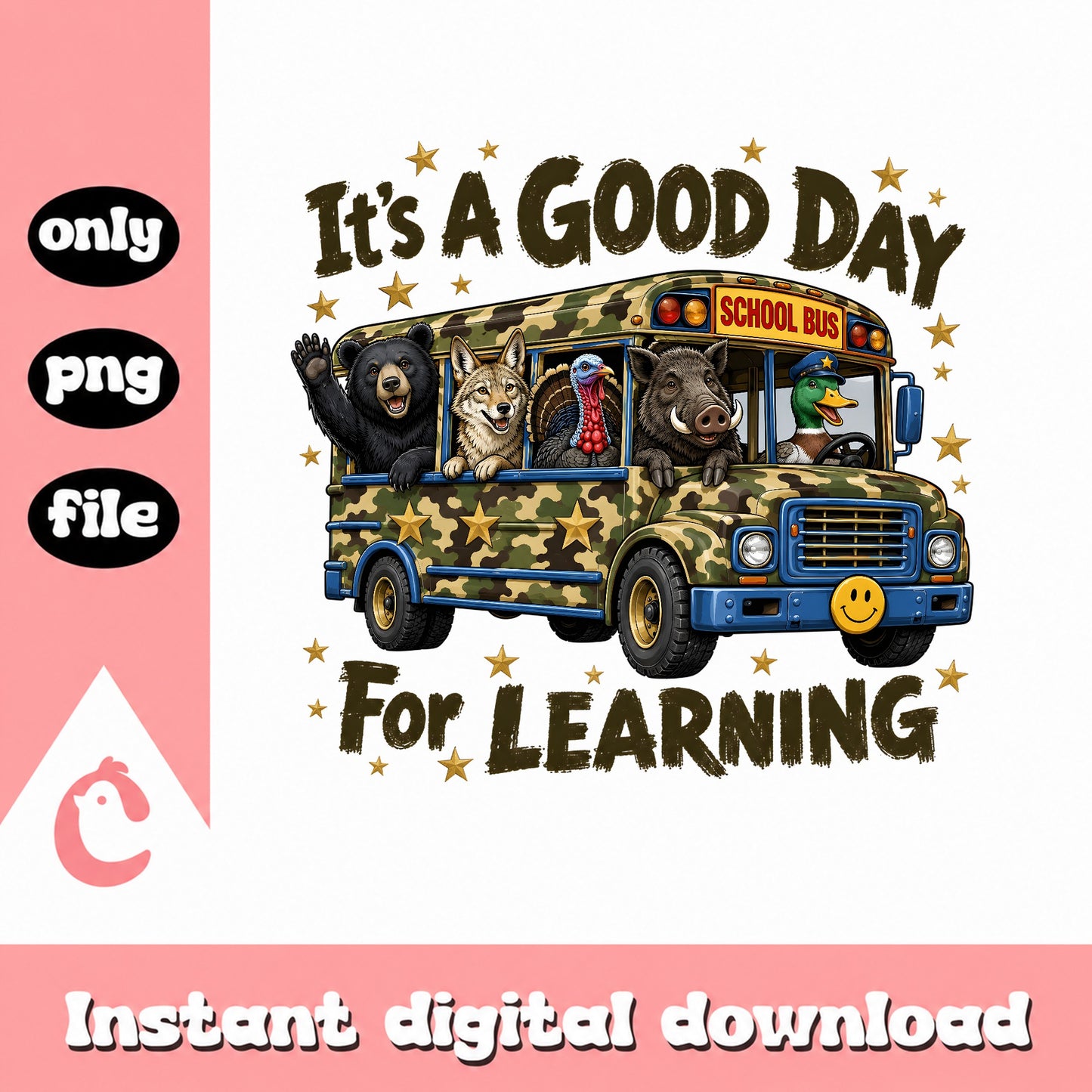 Good Day For Learning School Bus SVG, Back To School PNG, Animals SVG