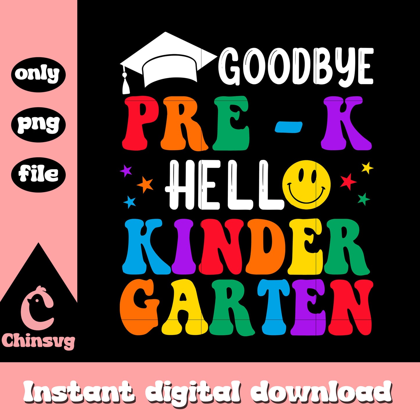 Goodbye pre-k hello kindergarten design png, back to school sign png