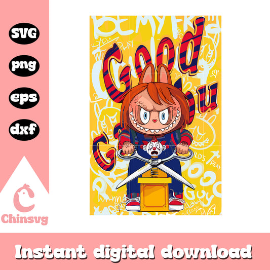 Good chucky labubu drawing design svg, child's play svg