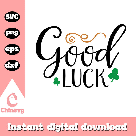 Good luck patrick font design svg, st patricks day images svg