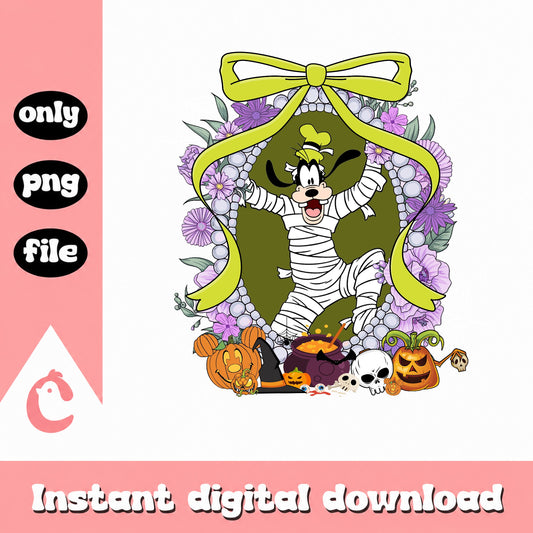 Goofy Mummy Halloween PNG, Disney Halloween PNG, Spooky Season PNG