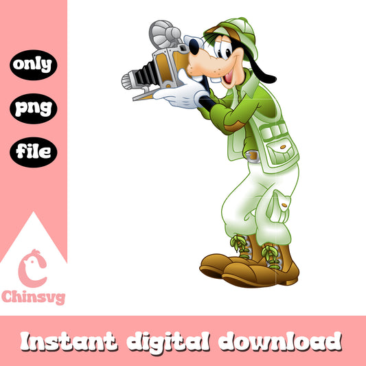 Goofy disney cartoon safari design png, goofy mickey mouse png