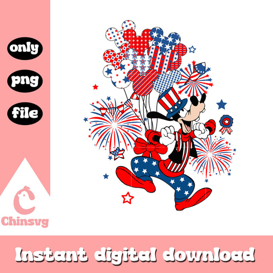 Goofy disney dog usa independence png, goofy dog happy freedom day png