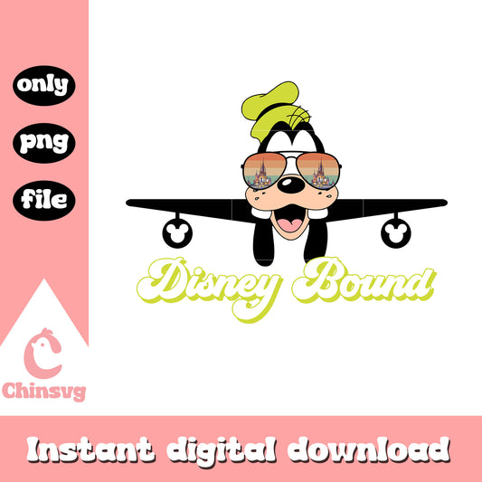 Goofy dog disney bound png, disney bound png, plane png