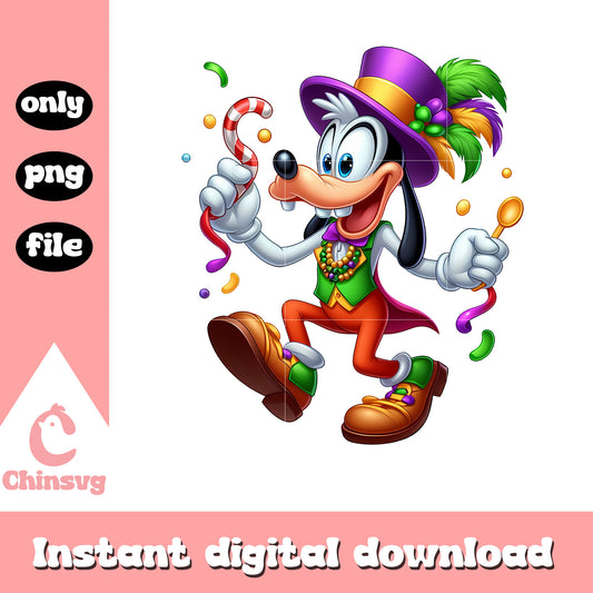 Goofy dog mardi gras clothes png, mardi gras world png, disney png