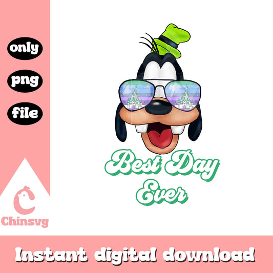 Goofy duck best day ever png, disney characters png, cartoon png