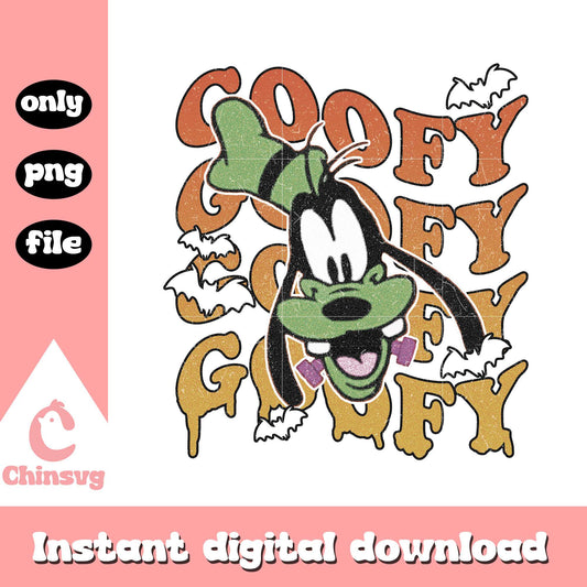 Goofy face halloween design png, goofy character disney png