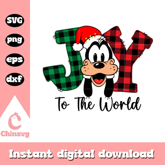 Goofy head joy to the world svg, merry christmas svg