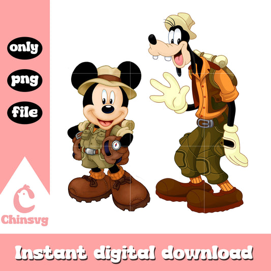 Goofy mickey mouse disney png, disney mickey safari png