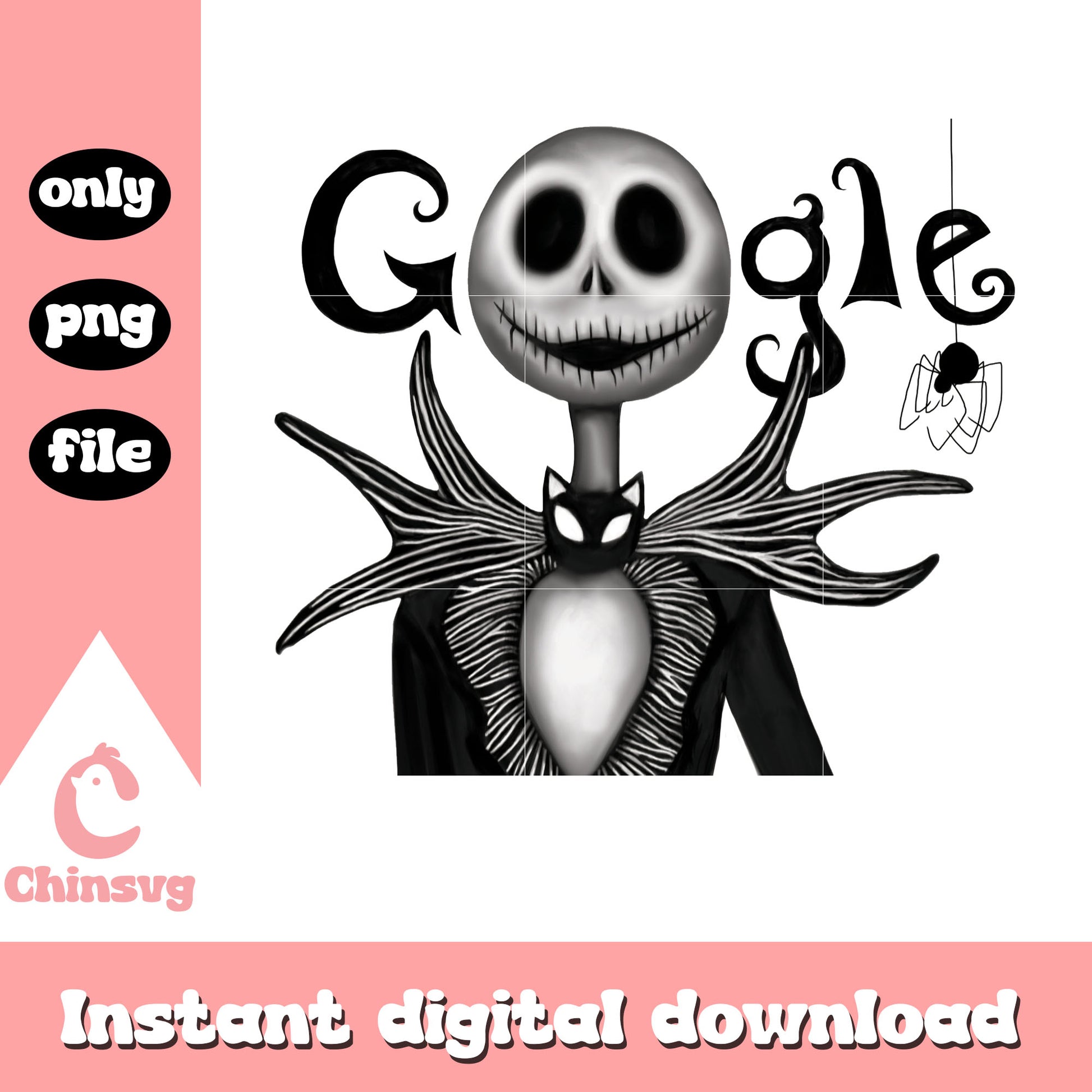 Google jack skellington portrait design png, jack skellington png