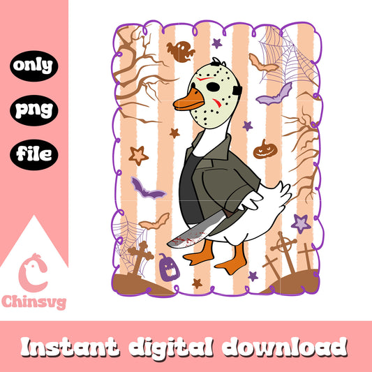 Goose cosplay horror character png, halloween costume png, horror film png
