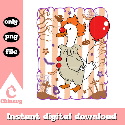 Goose cosplay pennywise png, grey goose png, clown pennywise png