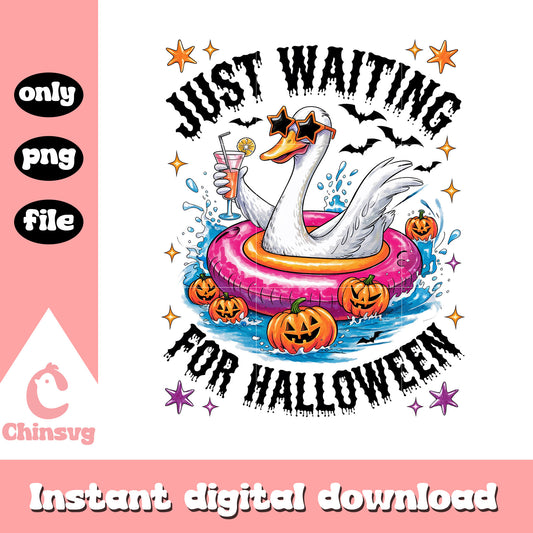 Goose just waiting for halloween quote png, happy halloween png