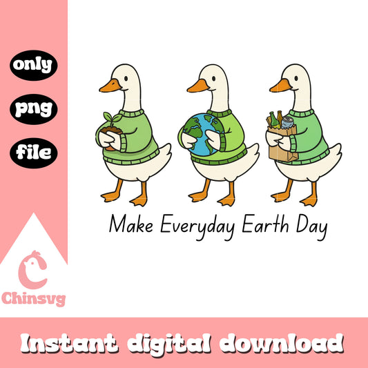 Goose make everyday earth png, earth day quotes​ png, silly goose​ png