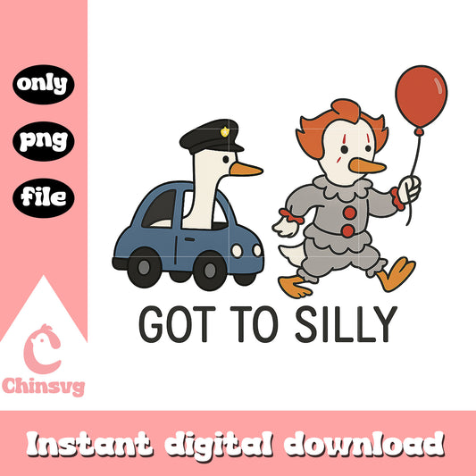 Goose pennywise got to silly design png, pennywise it png