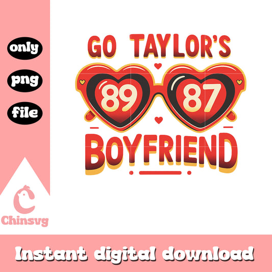 Go taylor's boy friends glasses design png, taylor engagement png