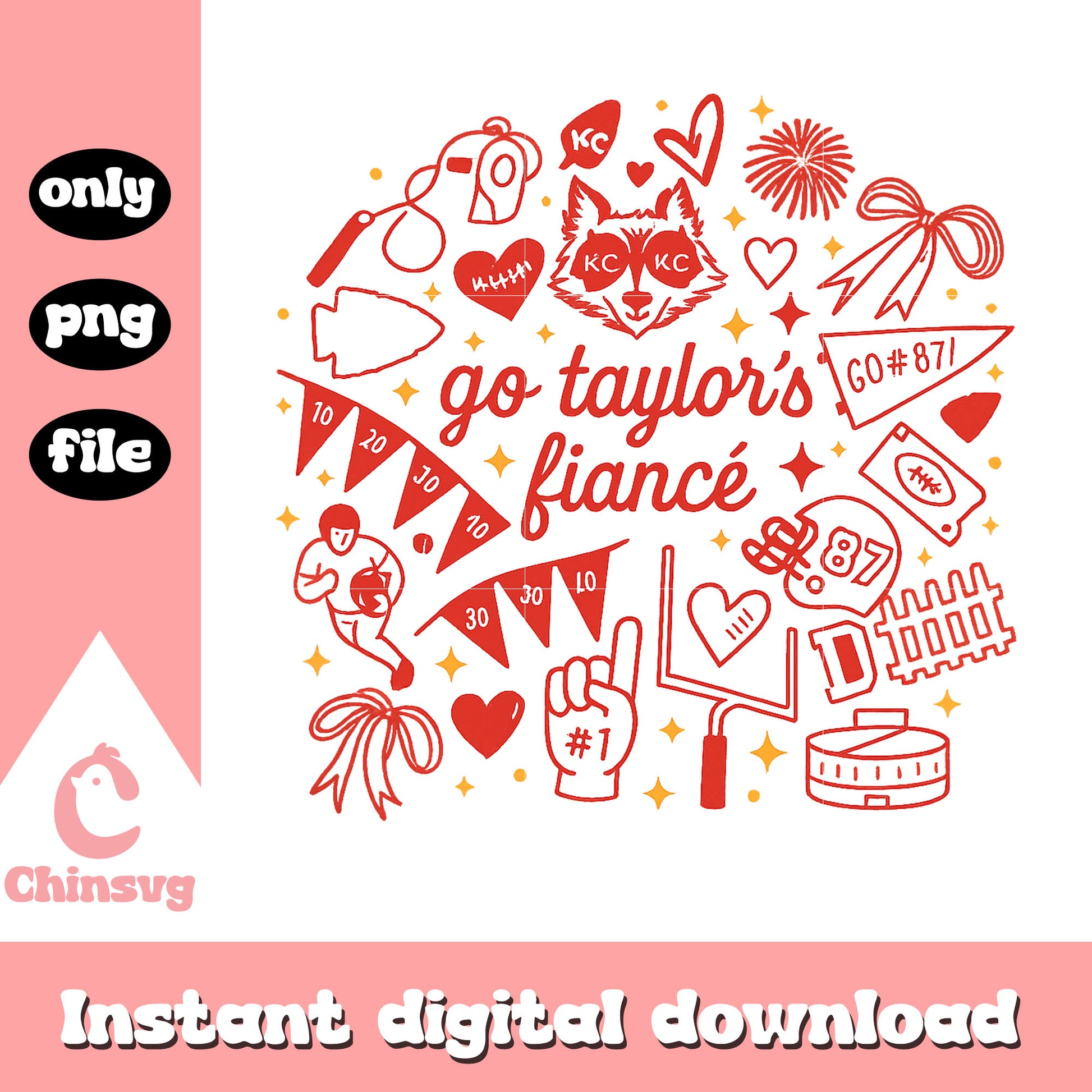 Go taylor's fiance party design png, football fiance png