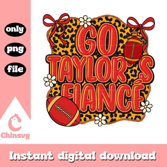 Go taylor fiance leopard png, taylor engaged era png, chiefs kelce png
