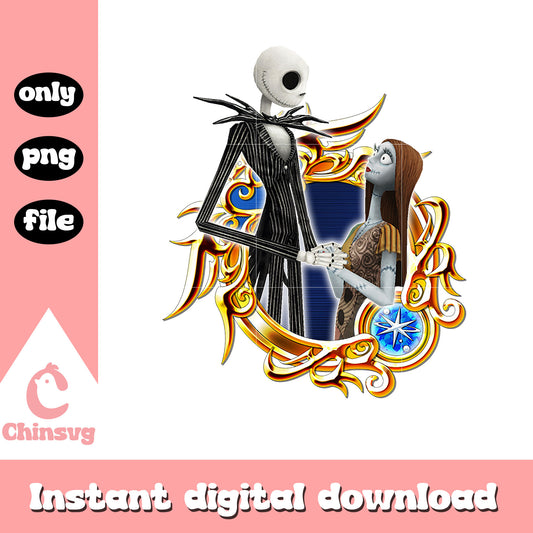 Gothic jack and sally png, nightmare before christmas jack and sally png