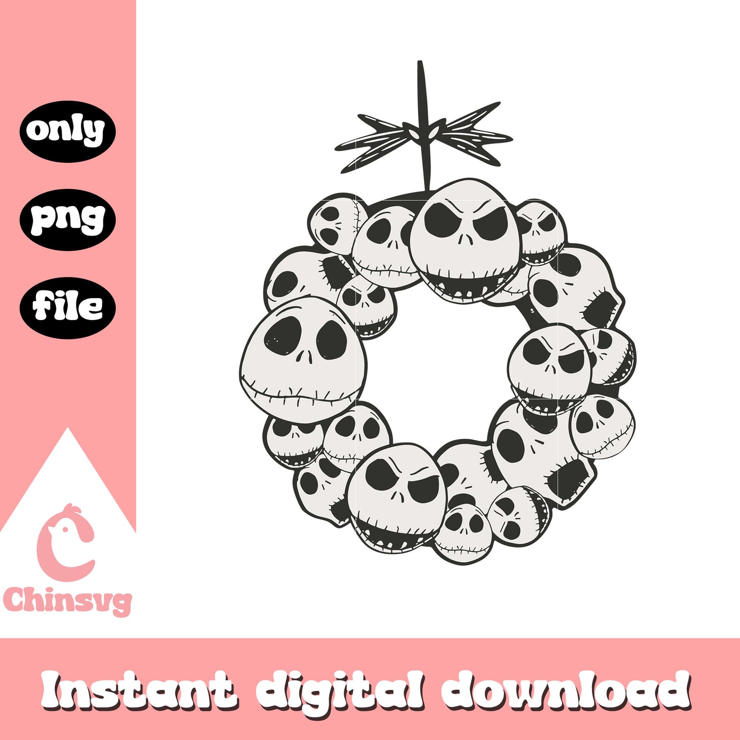 Gothic jack skellington face bracelet png, jack skellington clipart png