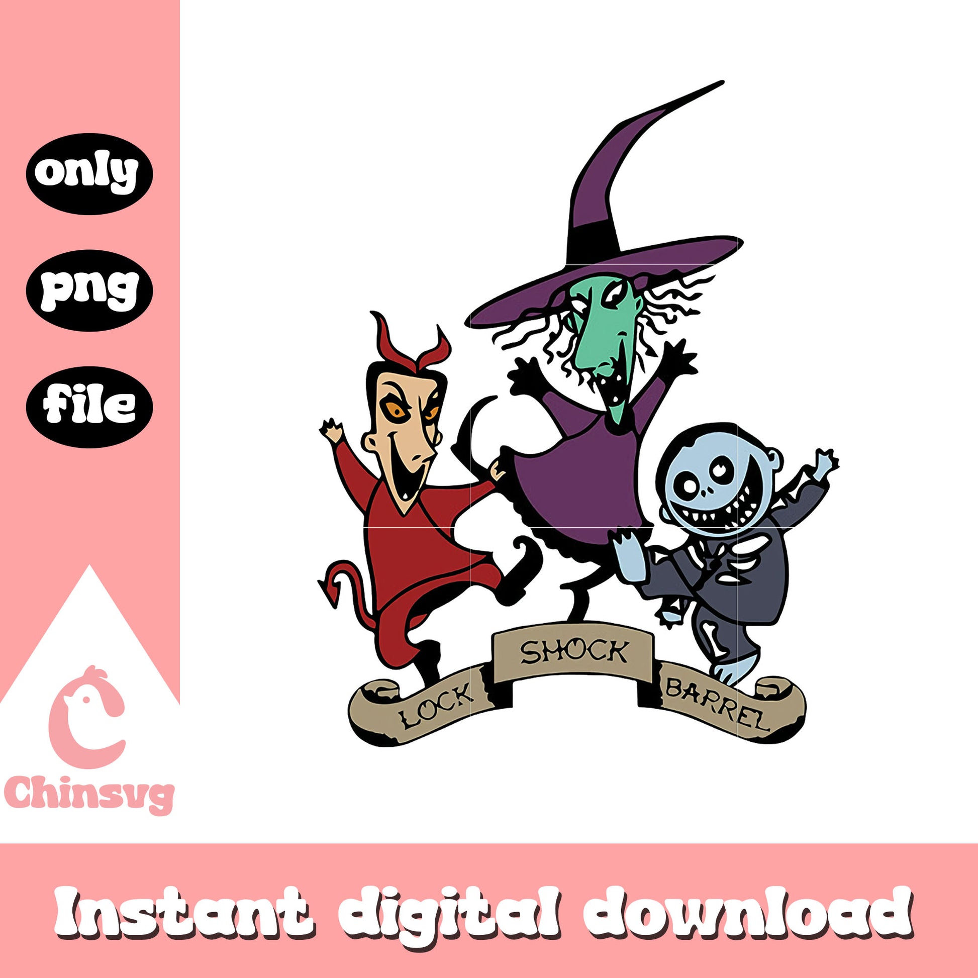 Gothic nightmare lock shock barrel png, lock shock barrel png