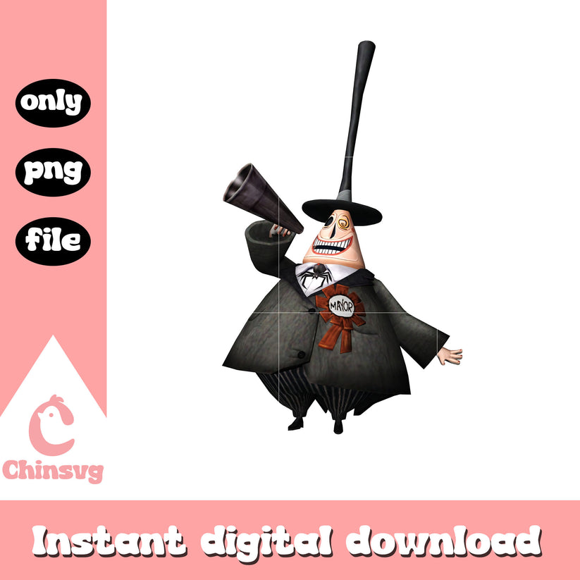 Gothic the mayor character png, mayor nightmare before christmas png ...