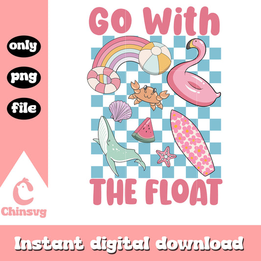 Go with the float design png, summer symbols​ png, summer logo png
