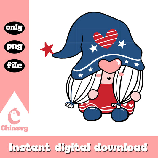 Grandma's little gnomies blue hat png, cute gnomies png