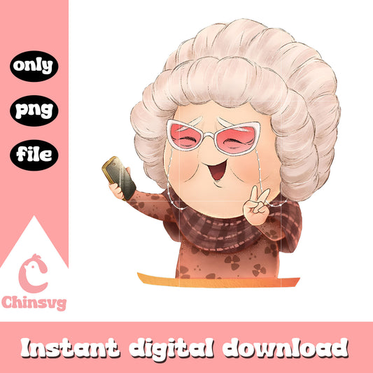 Grandmother inside out design png, inside out characters 2​ png