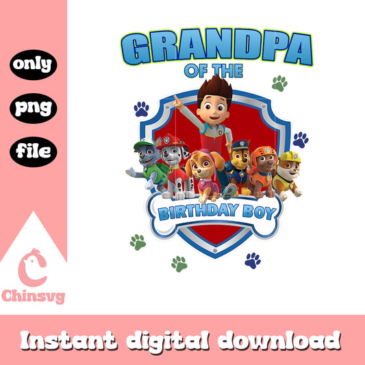 Grandpa of the birthday boy png, birthday on paw patrol png