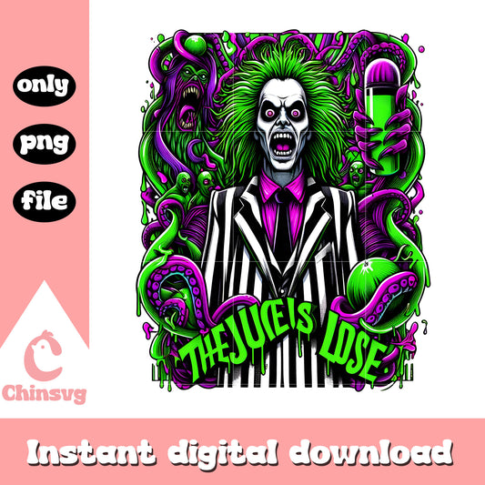 Graphic beetlejuice loose png, Graphic beetlejuice snake monster png